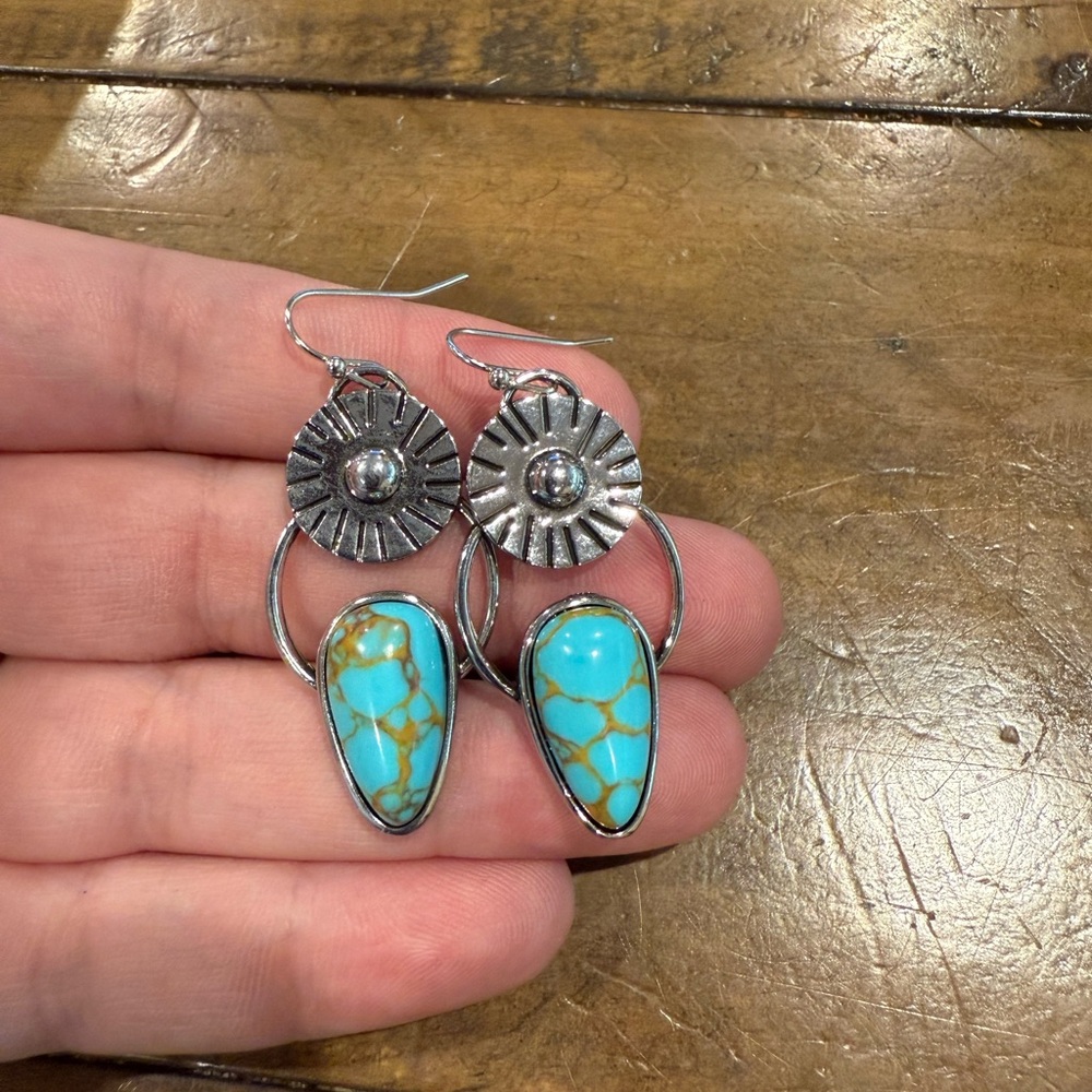Silver and Turquoise Earrings